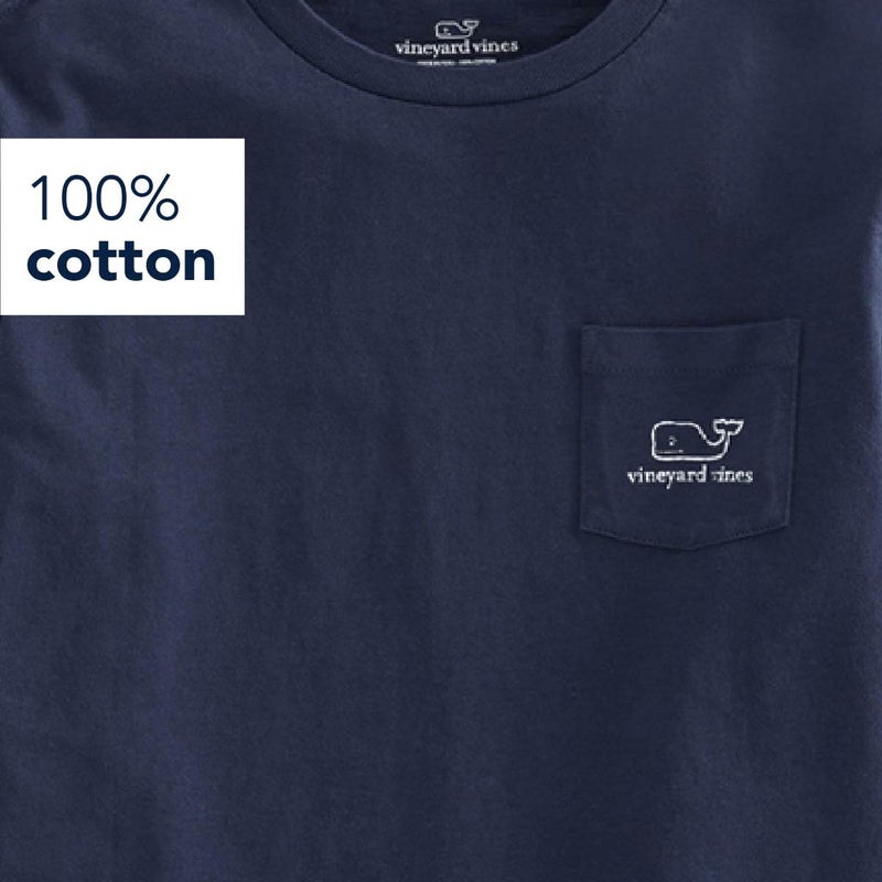 Vineyard Vines Unisex Child Boys' Short Sleeve Vintage Whale Pocket T-Shirt, Blue Blazer, Large US - Image 3